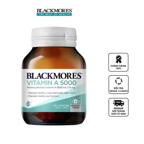 Viên uống vitamin A 5000IU Blackmores hỗ trợ thị lực