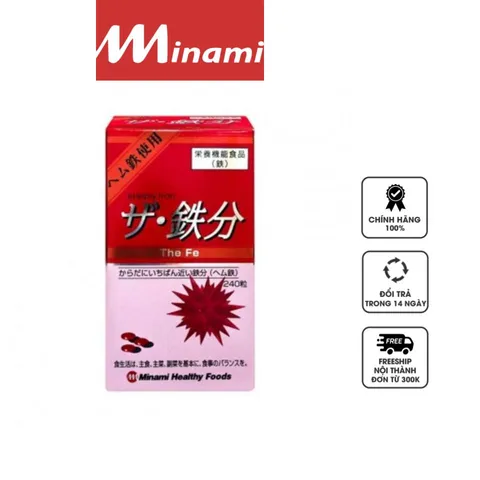 Viên uống bổ sung Sắt Minami Healthy Foods của Nhật Bản