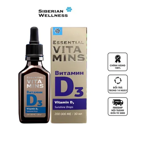 Essential Vitamins Siberian Wellness hỗ trợ bổ sung Vitamin D3