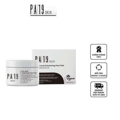 Toner tẩy tế bào chết PA19 Skin Multi Acid Exfoliating Peel Pad dạng miếng