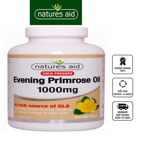 Tinh dầu hoa anh thảo Natures Aid Evening Primrose Oil