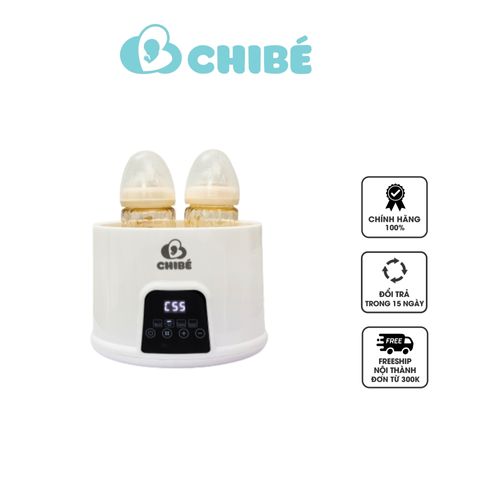 Máy Hâm Sữa Tiệt Trùng 2 Bình ChiBé CB017 - Thiết Kế Sang Trọng, Cảm Ứng Nhạy, Hiển Thị LED Nhiệt Độ, Đa Chức Năng Hỗ Trợ Mẹ Bé
