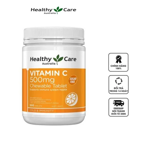 Viên nhai bổ sung vitamin C Healthy Care của Úc