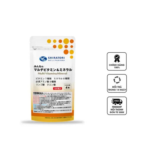Viên vitamin tổng hợp và khoáng chất Shiratori của Nhật