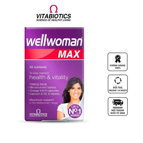 Viên uống hỗ trợ bố sung vitamin cho nữ Wellwoman Max