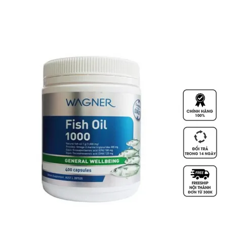 Viên uống Wagner fish oil 1000 dầu cá của Úc