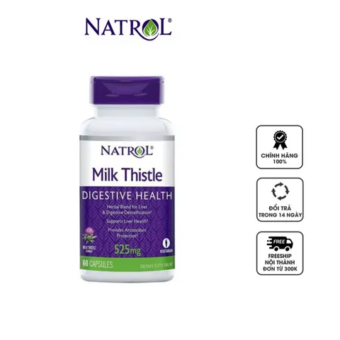 Viên uống hỗ trợ chức năng gan Natrol Milk Thistle