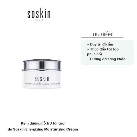 Kem Dưỡng Ẩm Tái Tạo Da Soskin Energizing Moisturizing Cream 50ml - Phục Hồi Da Mệt Mỏi, Duy Trì Độ Ẩm, Làm Chậm Lão Hóa