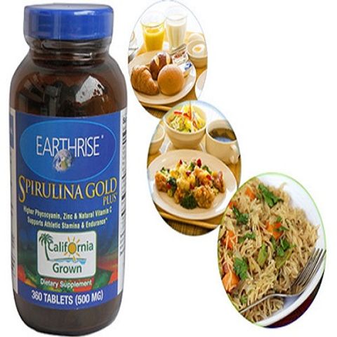 Tảo Mặt Trời Spirulina Gold Plus Chính Hãng - Hỗ Trợ Tăng Cân Tự Nhiên, 360 Viên, Bổ Sung Dinh Dưỡng Từ Mỹ