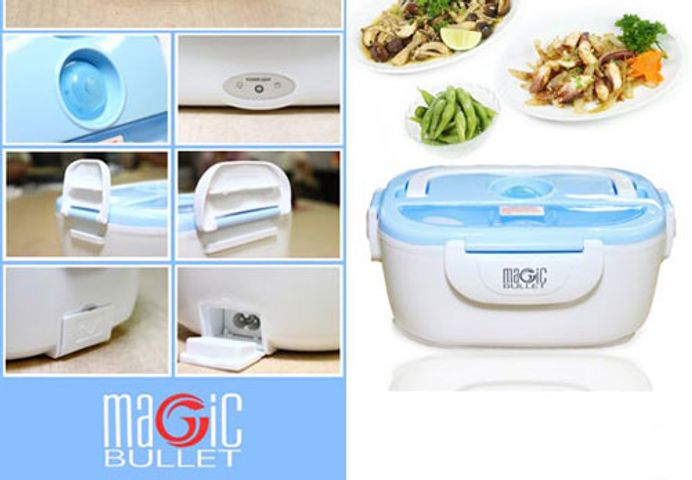Hộp cơm giữ nhiệt Magic Bullet Inox tiện dụng 1.3L - Hộp cơm cắm điện văn phòng, thiết kế gọn nhẹ cho nữ giới