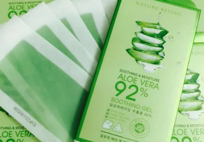 Miếng wax lông Aloe vera soothing gel nhập khẩu từ Hàn Quốc