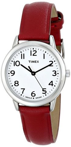 Đồng hồ Timex T2N9529J dây da đỏ cực nổi bật cho nữ