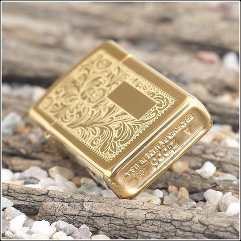 Bật Lửa Zippo 1652B Venetian Slim Brass - Bật Lửa Chống Gió, Thiết Kế Sang Trọng Từ Đồng, Tinh Tế Phong Cách Ý