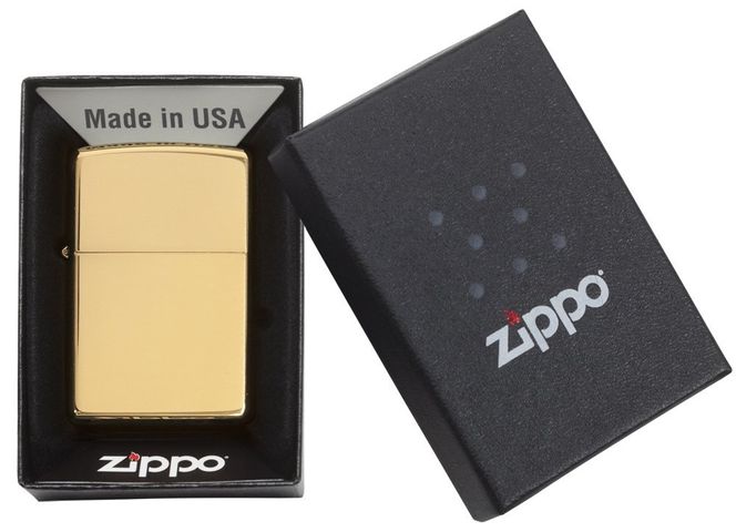 Bật Lửa Zippo 254B Mạ Vàng Sáng Bóng - Bật Lửa Pocket Chống Gió Sang Trọng, Quà Tặng Yêu Thích cho Phái Đẹp