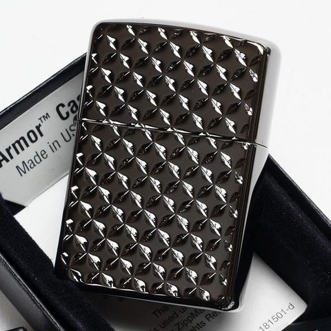 Bật Lửa Zippo 28186 Diamond Cut Armor Ebony - Bật Lửa Sang Trọng Chống Gió Hàng Chính Hãng, Thiết Kế Độc Đáo, Chất Liệu Gỗ Mun