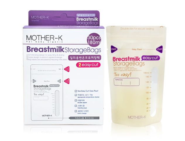 Túi trữ sữa cảm ứng nhiệt MotherK Hàn Quốc miệng cắt