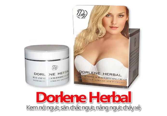 Kem nở ngực Dorlene Herbal giúp bộ ngực căng tròn, săn chắc
