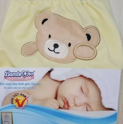 Tã vải Bambi Mio Y-Bear NSP41(suede cloth) ban đêm (6-8h) cho bé 3-16kg 