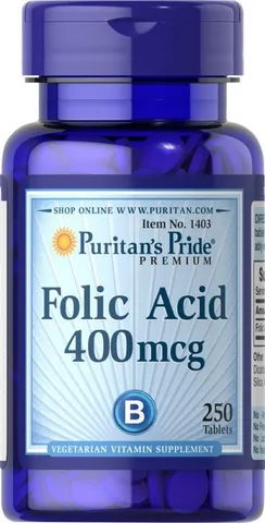 Viên uống hỗ trợ bổ sung Folic Acid 400mg của Puritan's Pride