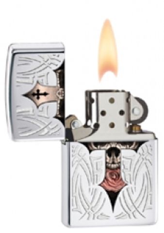 Bật Lửa Zippo 28874 Cross Bóng Chói Bạc - Bật Lửa Chống Gió Cao Cấp Với Hình Tượng Nghệ Thuật Đẹp, Quà Tặng Độc Đáo Cho Người Sành Điệu