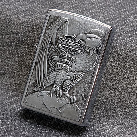 Bật Lửa Zippo Classic Harley Davidson Eagle & Globe 200HD.H231 - Phong Cách Cổ Điển, Đượm Hơi Đậm Cá Tính, Hàng Chất Lượng Từ Mỹ