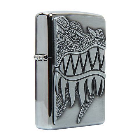 Bật Lửa Zippo 28969 Dragon Mạ Chrome - Bật Lửa Classic Hình Rồng Phun Lửa Sang Trọng, Quà Tặng Độc Đáo