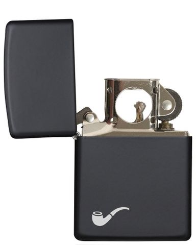 Bật Lửa Zippo Pipe Lighters Đen Mờ 218PL - Thiết Kế Đặc Biệt Cho Người Hút Tẩu - Hàng Chính Hãng Mỹ