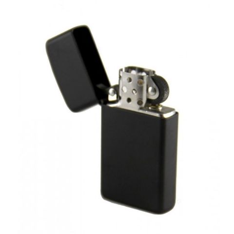 Bật Lửa Zippo Slim Black Matte 1618 - Bật Lửa Siêu Mỏng, Gọn Nhẹ Phong Cách Cổ Điển, Chống Gió, Chính Hãng Mỹ