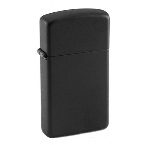Bật Lửa Zippo Slim Black Matte 1618 - Bật Lửa Siêu Mỏng, Gọn Nhẹ Phong Cách Cổ Điển, Chống Gió, Chính Hãng Mỹ