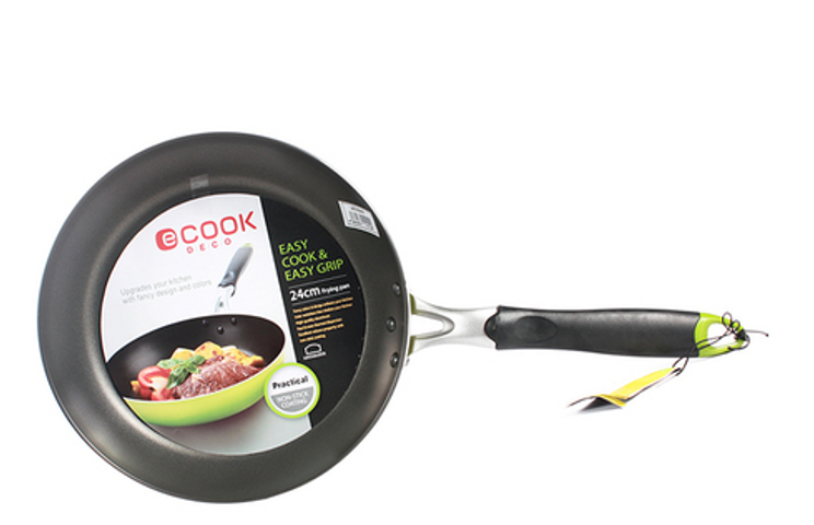 Chảo Nhôm E-Cook LED2243G 24 cm Chống Dính - Có 3 Màu Sắc - Chất Liệu Nhẹ Bền, Tiết Kiệm Nhiên Liệu, Dễ Dàng Sử Dụng