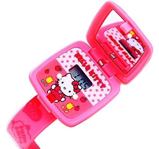 Đồng hồ trẻ em Hello Kitty có gương cho bé gái 