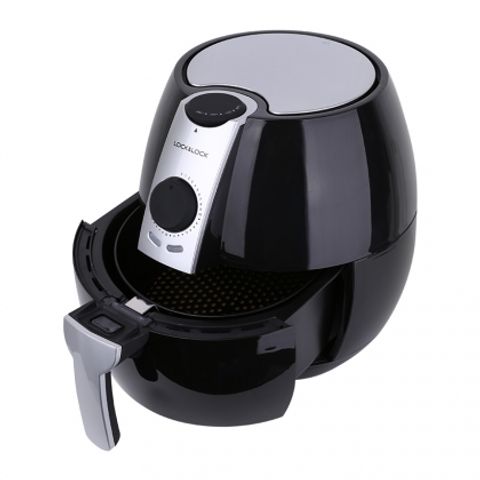 Nồi Chiên Không Dầu Lock&Lock ECF-302R Đen - Công Nghệ Rapid Air Giúp Chiên Thực Phẩm Ngon, Ít Dầu Mỡ, Dung Tích 3.2L
