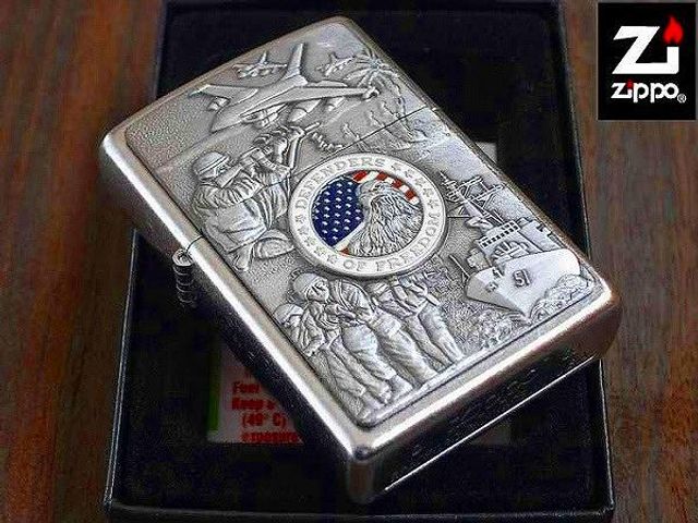 Bật Lửa Zippo 24457 Classic Joined Forces - Biểu Tượng Quân Đội Mỹ Thế Chiến II Mạ Chrome Cứng Cáp, Quà Tặng Độc Đáo