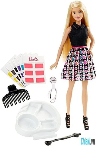 Búp bê Barbie thời trang tóc sắc màu DHL90