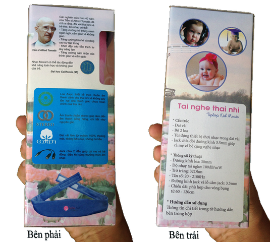 Tai Nghe Thai Nhi Tiptop Kid Music TKM001 - Tai Nghe Bà Bầu Thông Minh Kích Thích Phát Triển Trí Thông Minh Cho Thai Nhi
