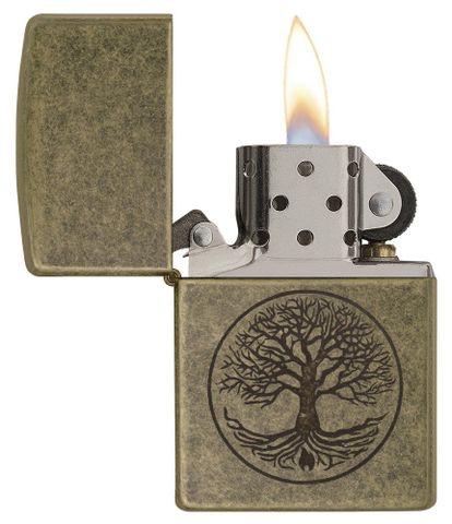 Bật Lửa Zippo 29149 Tree of Life Chính Hãng - Họa Tiết Cây Cổ Thụ Đẹp, Sành Điệu - Quà Tặng Ý Nghĩa Cho Fan Zippo