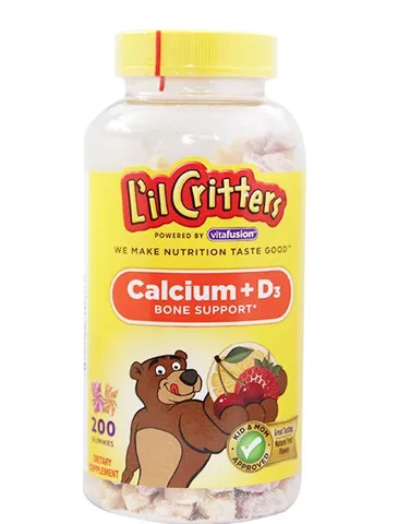 Kẹo dẻo L'il Critters hỗ trợ bổ sung Canxi và Vitamin D3