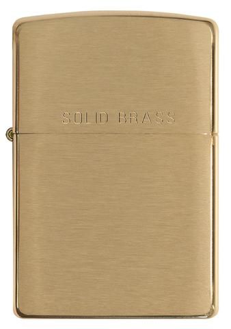 Bật Lửa Zippo 204 Brushed Solid Brass - Bật Lửa Đồng Vàng Xước Văn Ngang, Chính Hãng Mỹ, Chống Gió Tốt, Quà Tặng Độc Đáo