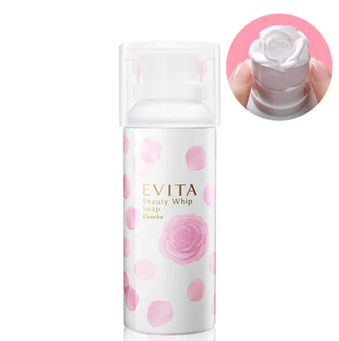 Sữa rửa mặt Kanebo Evita tạo bọt bông hồng ấn tượng
