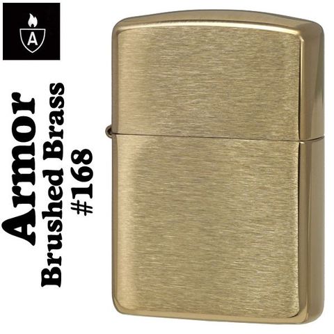 Bật Lửa Zippo 168 Armor Brushed Brass - Bật Lửa Đồng Thau Dày Dặn Huyền Thoại, Độc Đáo và Bền Bỉ Cho Người Sành Điệu