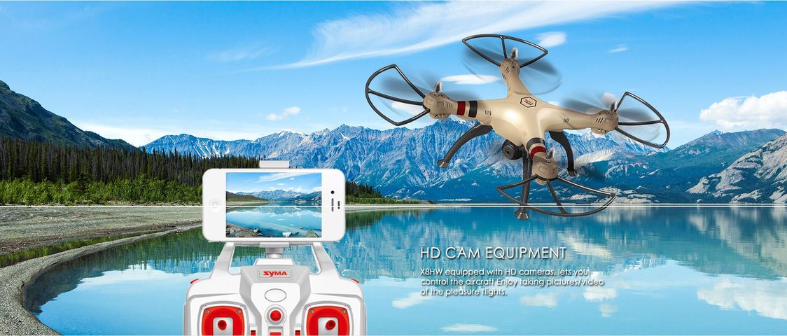 Máy bay Flycam Syma X8HW FPV HD với camera truyền hình ảnh trực tiếp, tự giữ độ cao và khả năng nhào lộn 360 độ - Thú chơi công nghệ mới!