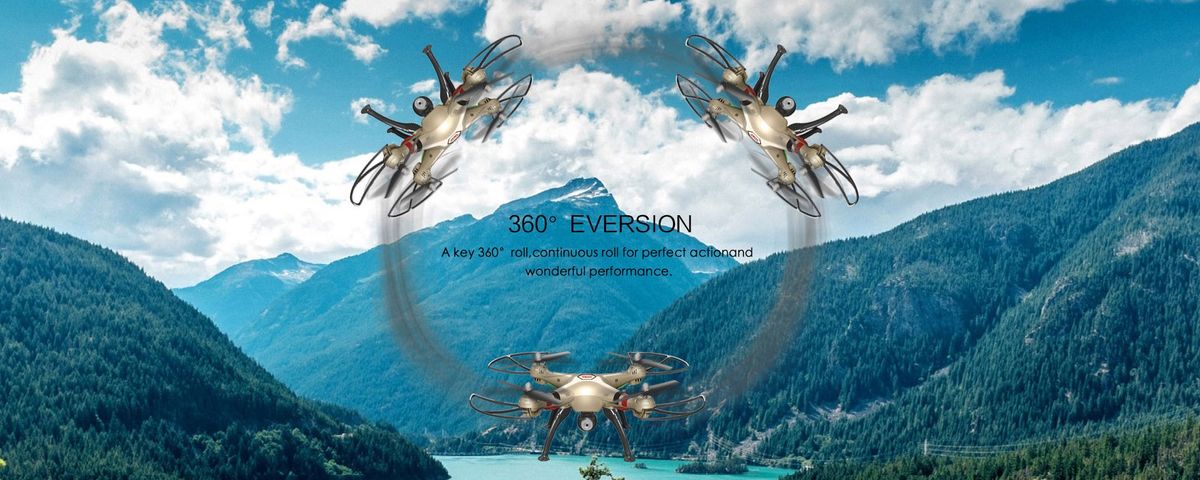 Máy bay Flycam Syma X8HW FPV HD với camera truyền hình ảnh trực tiếp, tự giữ độ cao và khả năng nhào lộn 360 độ - Thú chơi công nghệ mới!