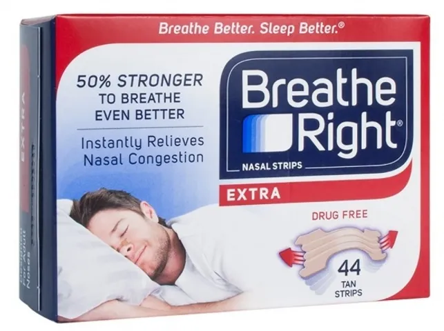 Miếng dán mũi Breathe Right giảm chứng ngủ ngáy (72 miếng)