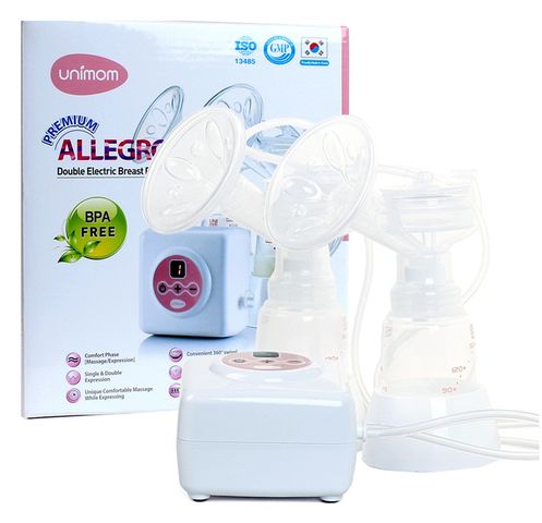 Máy Hút Sữa Điện Đôi Unimom Premium Allegro UM872002 - Tiết Kiệm Thời Gian, 7 Mức Độ Hút, Thiết Kế Sang Trọng, Không Đau Rát