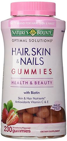 Kẹo Dẻo Nature's Bounty Hair Skin Nails Gummies - Bổ Sung Đẹp Da, Tóc, Móng, Hương Vị Ngon Miệng, Hỗ Trợ Sức Khỏe Rạng Rỡ