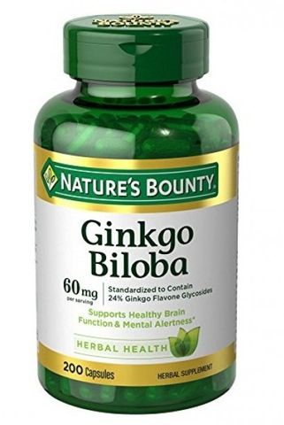 Viên uống Ginkgo Biloba 60mg Nature's Bounty - Hỗ trợ trí nhớ và sức khỏe não bộ, 200 viên cho người trưởng thành