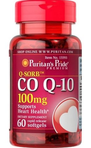 Viên uống Puritan's Pride CoQ10 100mg - Bổ sung năng lượng, hỗ trợ sức khỏe tim mạch, hàng nhập khẩu Mỹ, 60 viên.