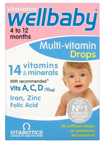Vitamin tổng hợp Wellbaby Drops cho bé từ 4-12 tháng