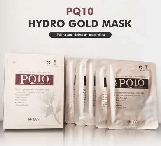 Mặt nạ vàng dưỡng ẩm, trắng da Philos PQ10 Hydro Gold Mask Nano