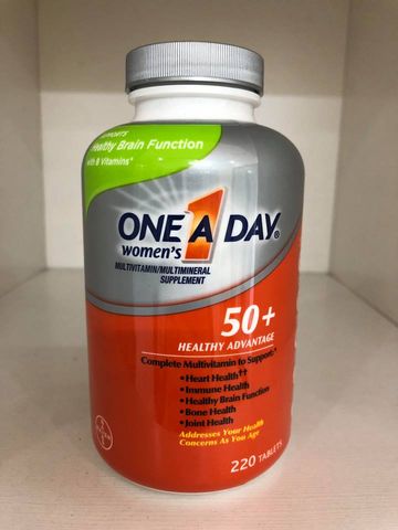 Viên uống One A Day For Women 50+ - Vitamin tổng hợp hỗ trợ sức khỏe cho phụ nữ trên 50 tuổi - Hộp 300 viên